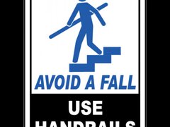 Avoid A Fall Use Handrails Sign